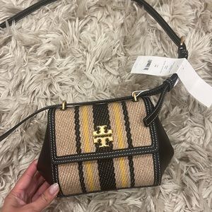 Tory Burch linen mini crossbody bag